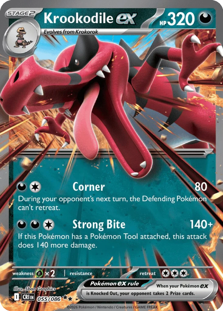 Krookodile ex – Chaos Rising nr 055/086 (Holo)