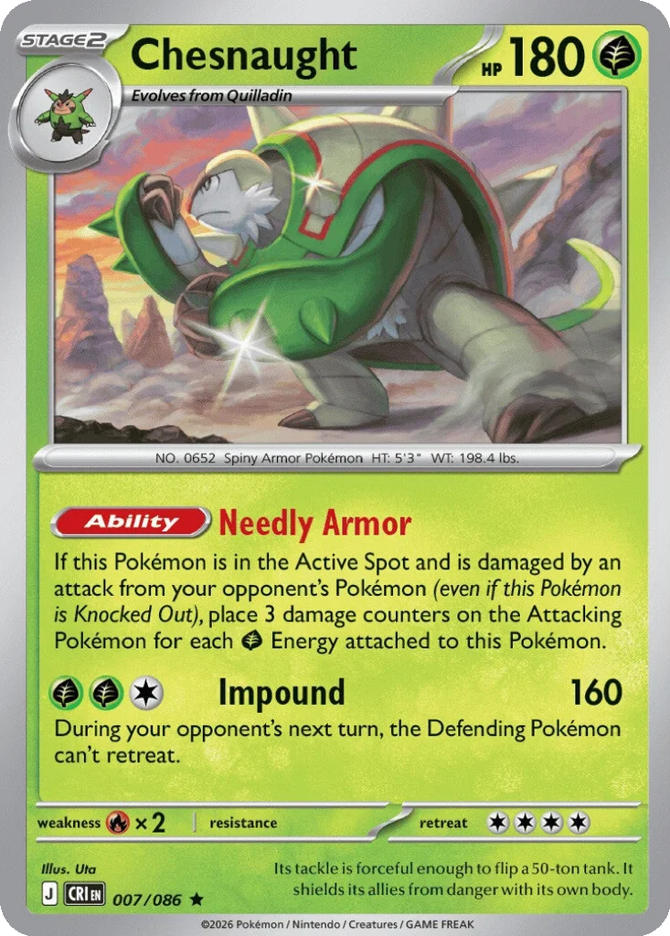 Chesnaught – Chaos Rising nr 007/086 (Holo)