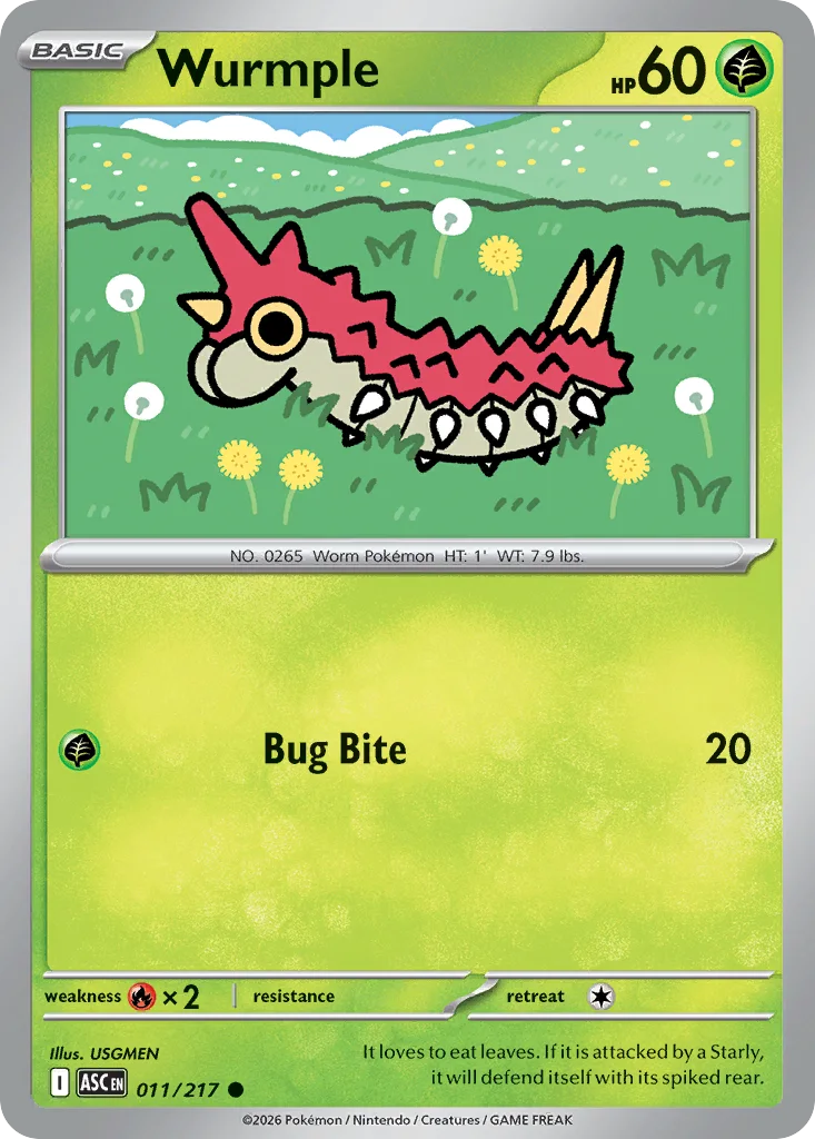 Wurmple – Ascended Heroes nr 011/217 (Normal)