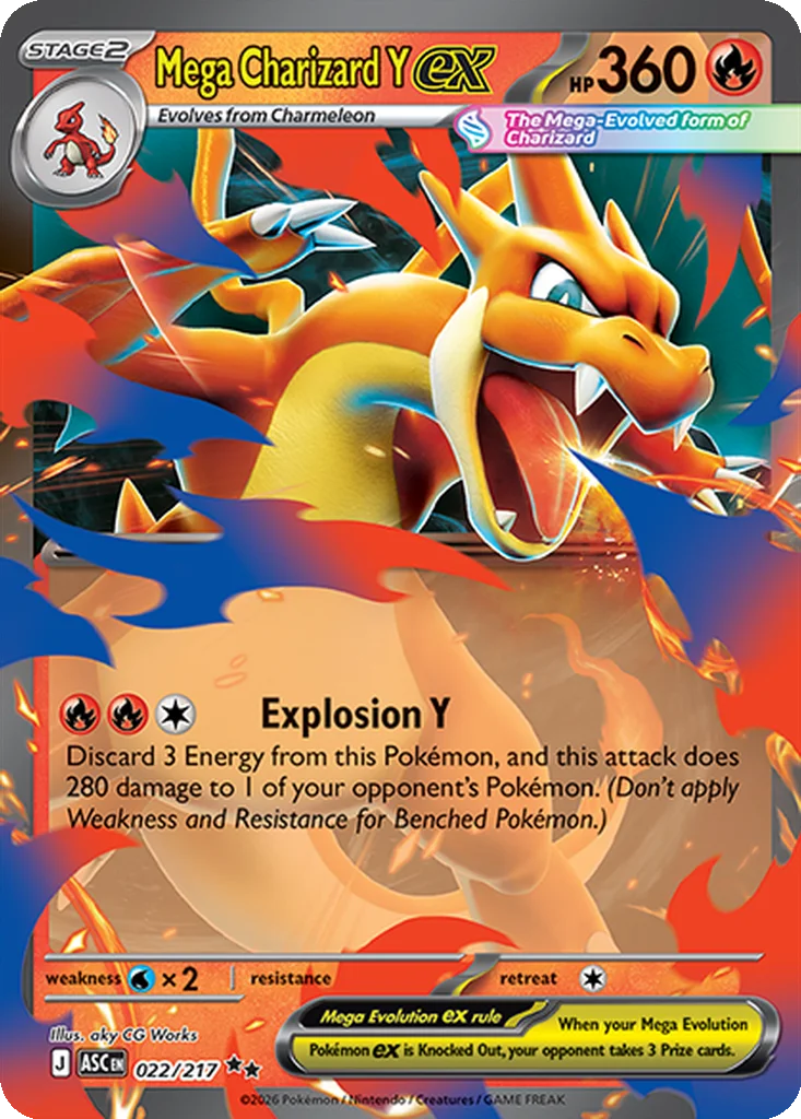 Mega Charizard Y ex – Ascended Heroes nr 022/217 (Holo)