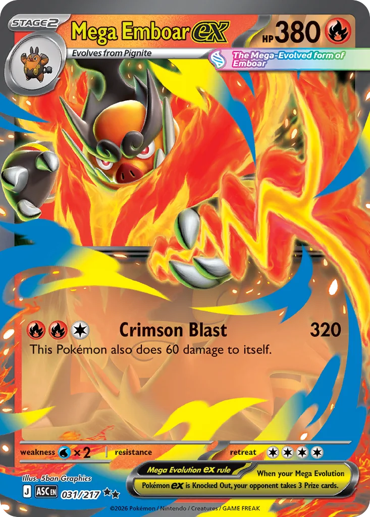 Mega Emboar ex – Ascended Heroes nr 031/217 (Holo)