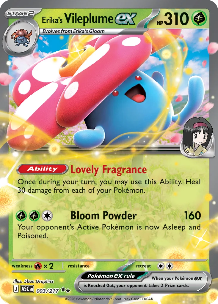 Erika's Vileplume ex – Ascended Heroes nr 003/217 (Holo)