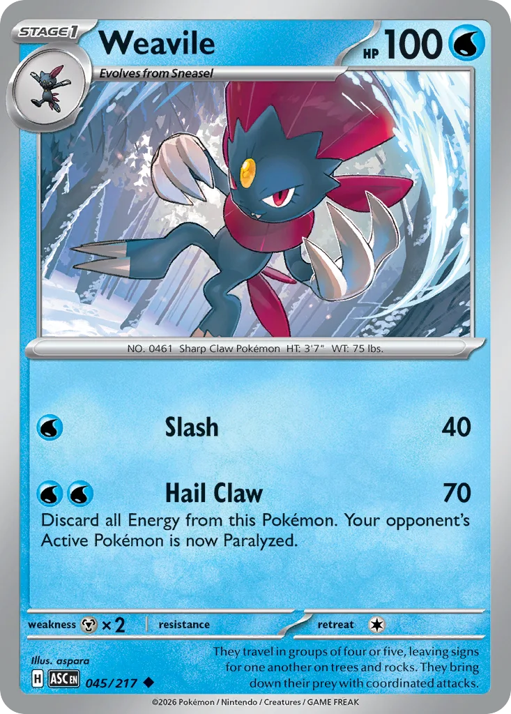 Weavile – Ascended Heroes nr 045/217 (Normal)