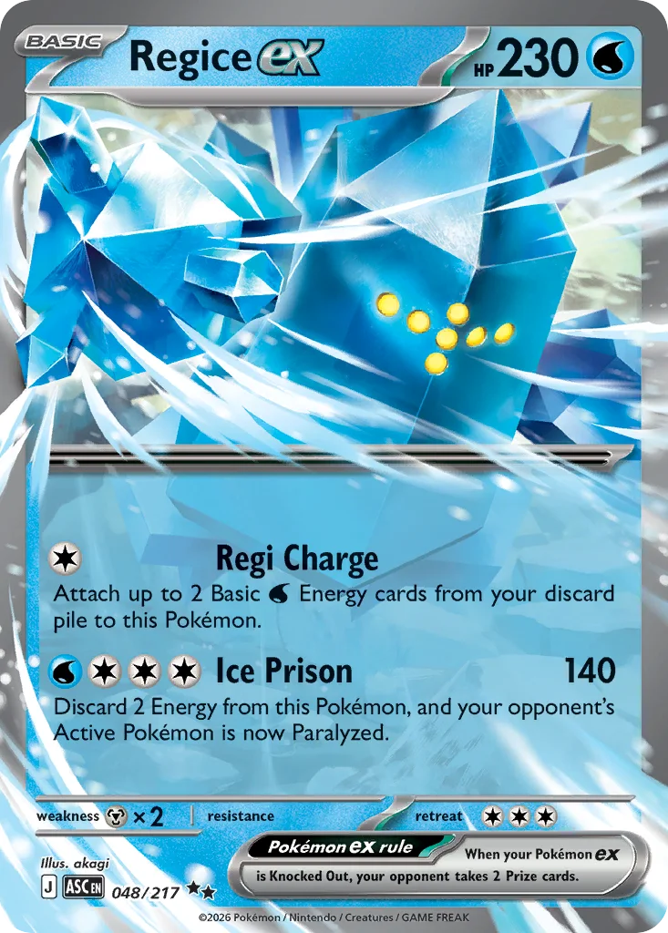 Regice ex – Ascended Heroes nr 048/217 (Holo)