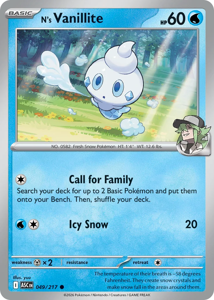 N's Vanillite – Ascended Heroes nr 049/217 (Normal)