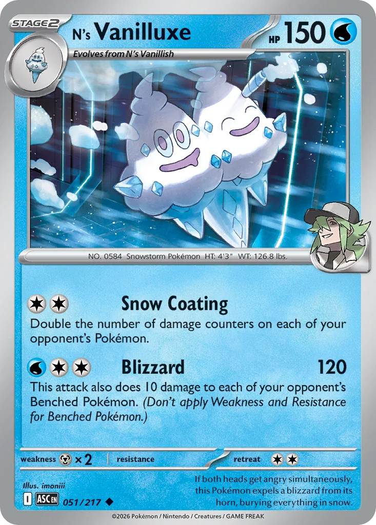 N's Vanilluxe – Ascended Heroes nr 051/217 (Normal)