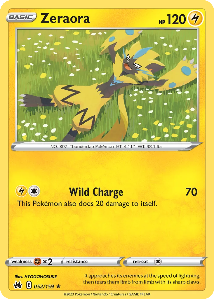 Zeraora – Crown Zenith nr 052/159 (Normal)