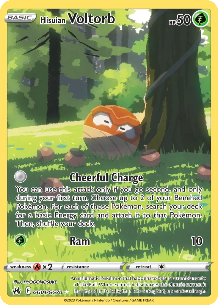 Hisuian Voltorb – Crown Zenith Galarian Gallery nr GG01/070 (Holo)