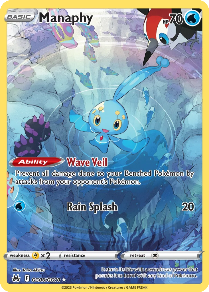 Manaphy – Crown Zenith Galarian Gallery nr GG06/070 (Holo)