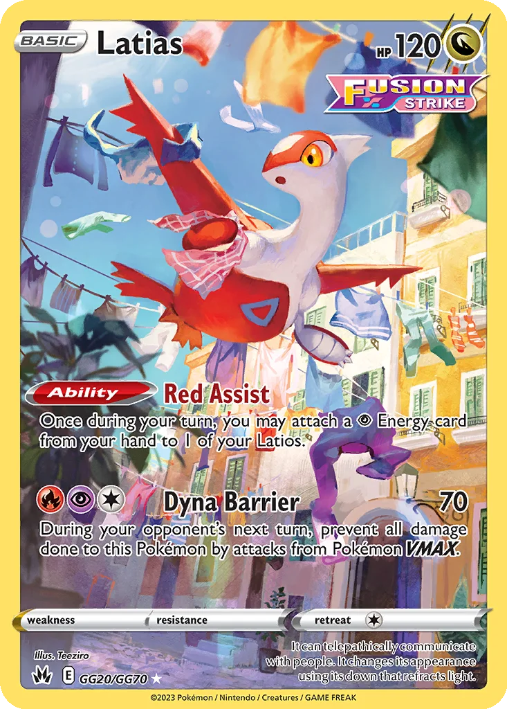 Latias – Crown Zenith Galarian Gallery nr GG20/070 (Holo)