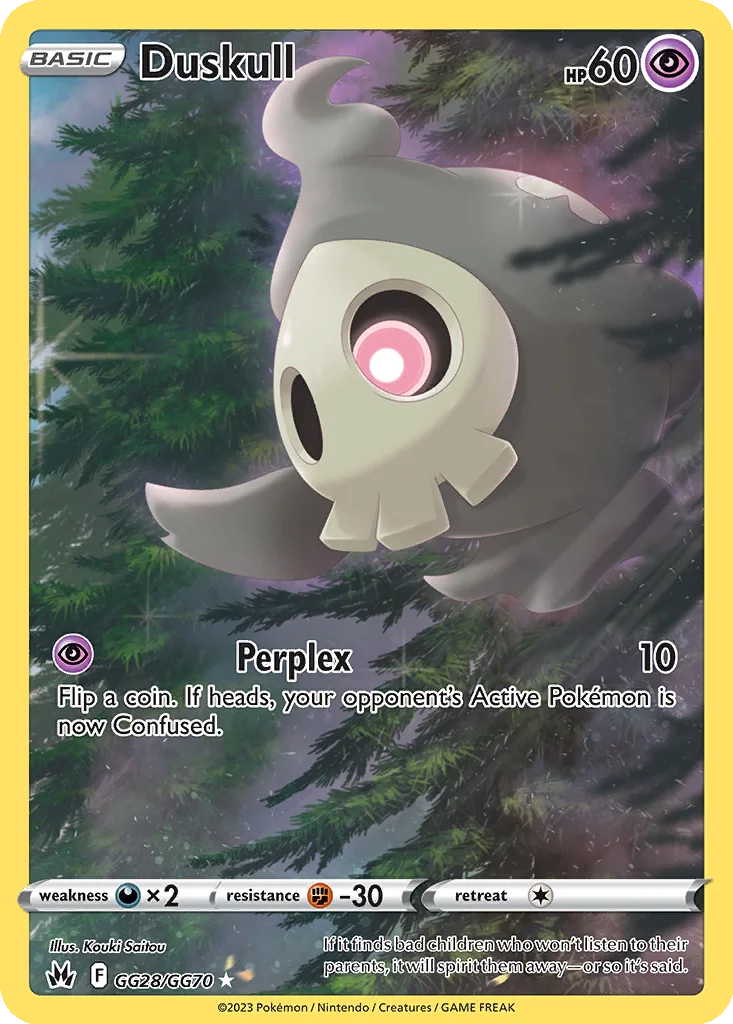 Duskull – Crown Zenith Galarian Gallery nr GG28/070 (Holo)