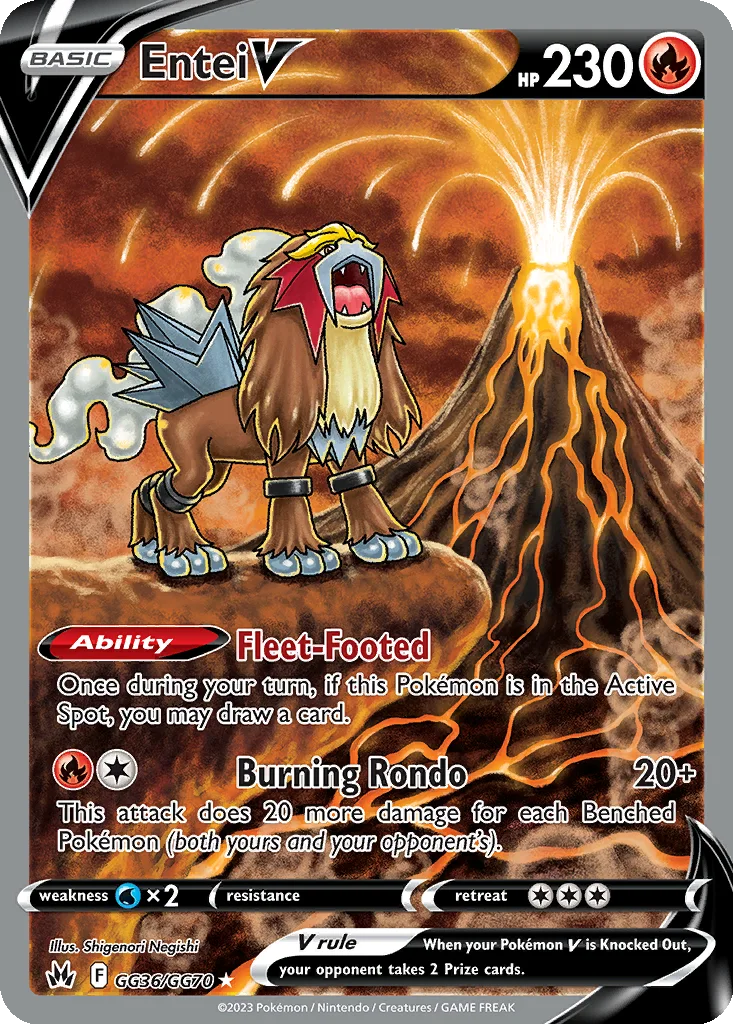 Entei V – Crown Zenith Galarian Gallery nr GG36/070 (Holo)
