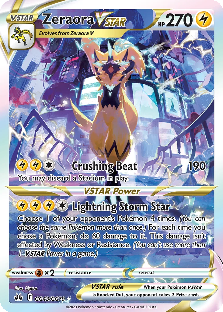 Zeraora VSTAR – Crown Zenith Galarian Gallery nr GG43/070 (Holo)