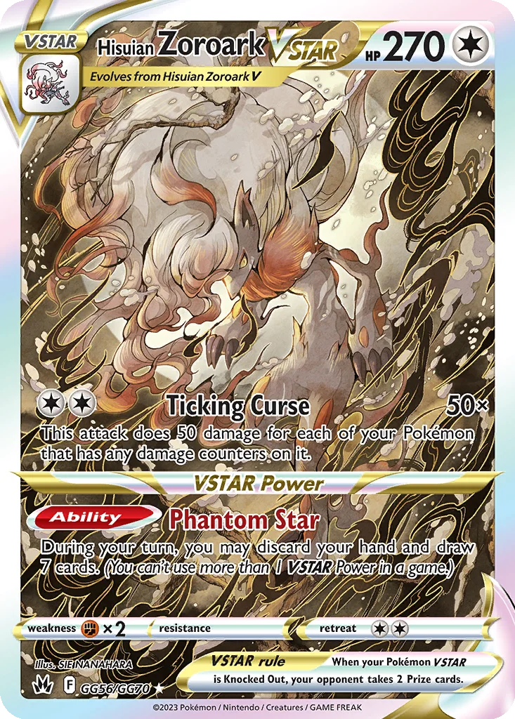 Hisuian Zoroark VSTAR – Crown Zenith Galarian Gallery nr GG56/070 (Holo)