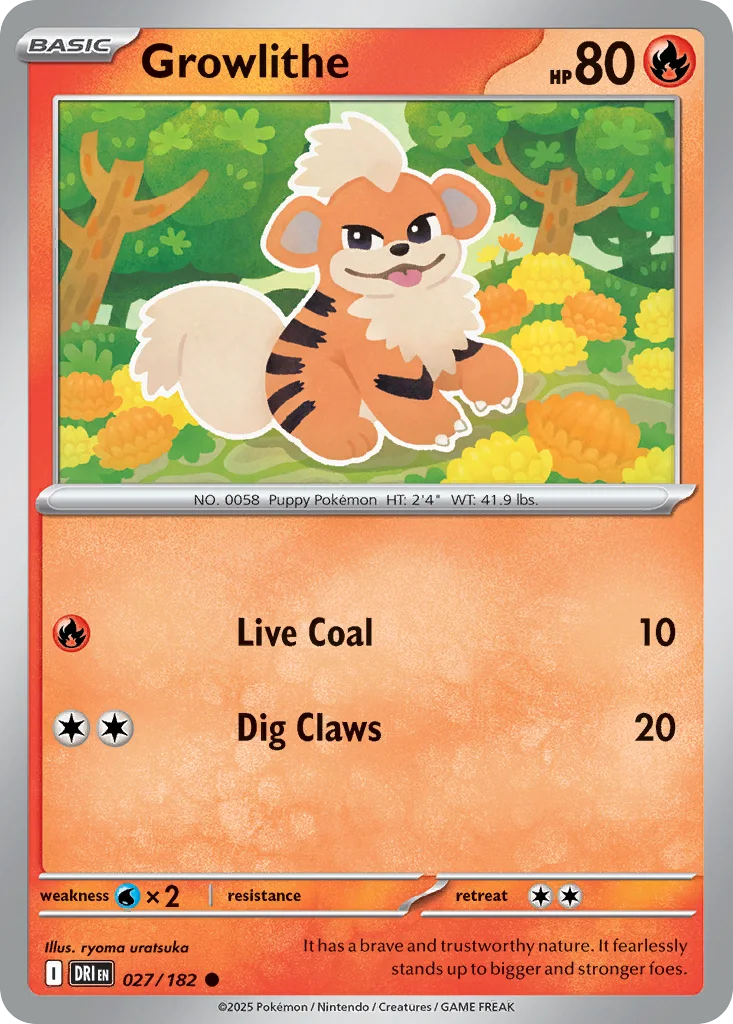 Growlithe – Destined Rivals nr 027/182 (Normal)