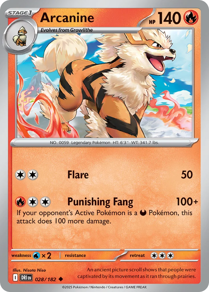 Arcanine – Destined Rivals nr 028/182 (Normal)