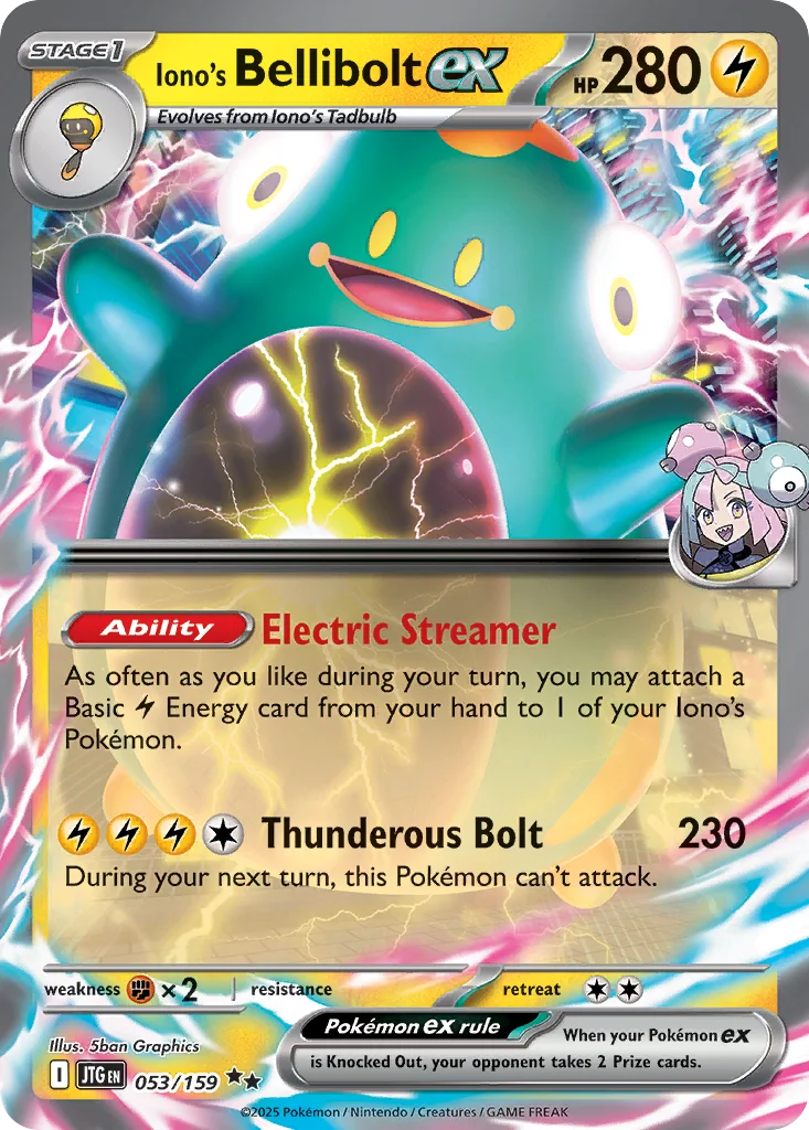 Iono's Bellibolt ex – Journey Together nr 053/159 (Holo)