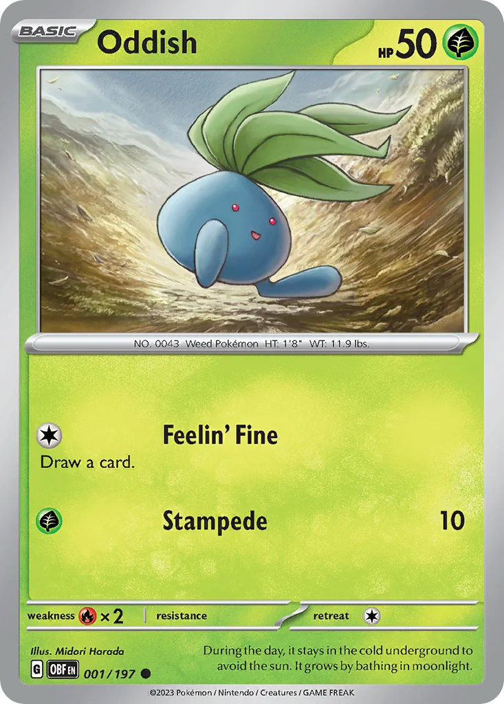 Oddish – Obsidian Flames nr 001/197 (Normal)