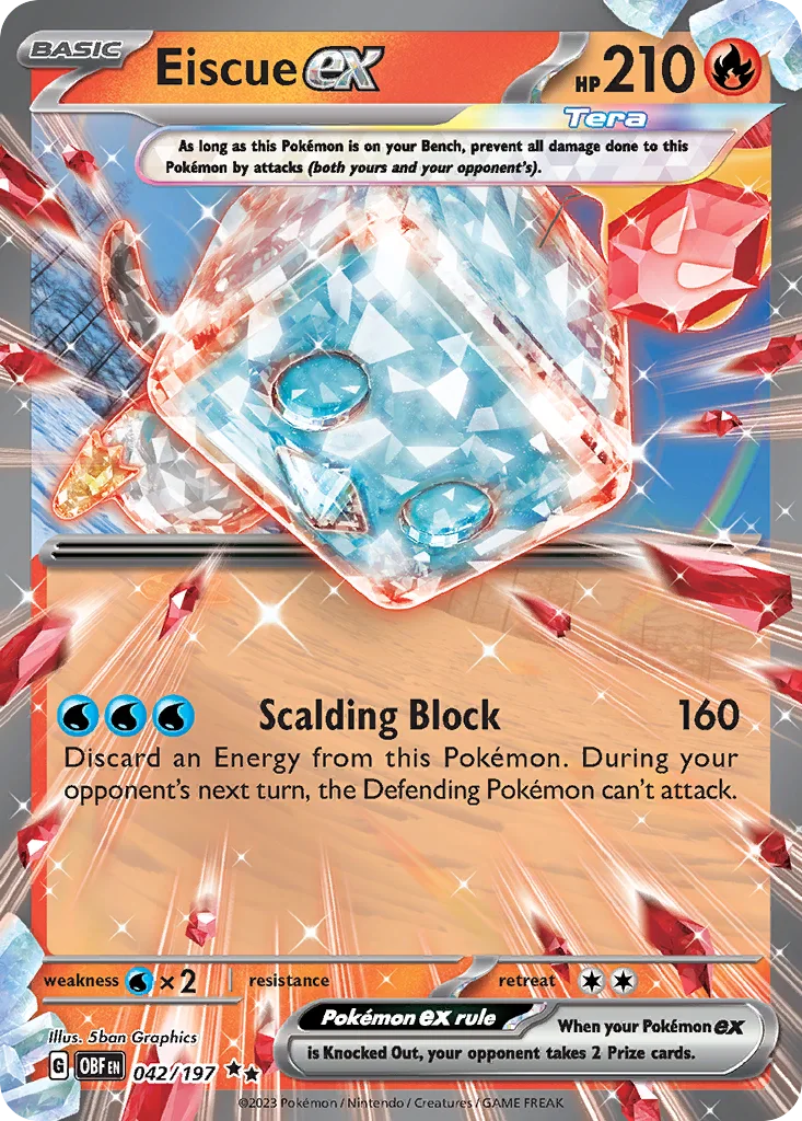 Eiscue ex – Obsidian Flames nr 042/197 (Holo)