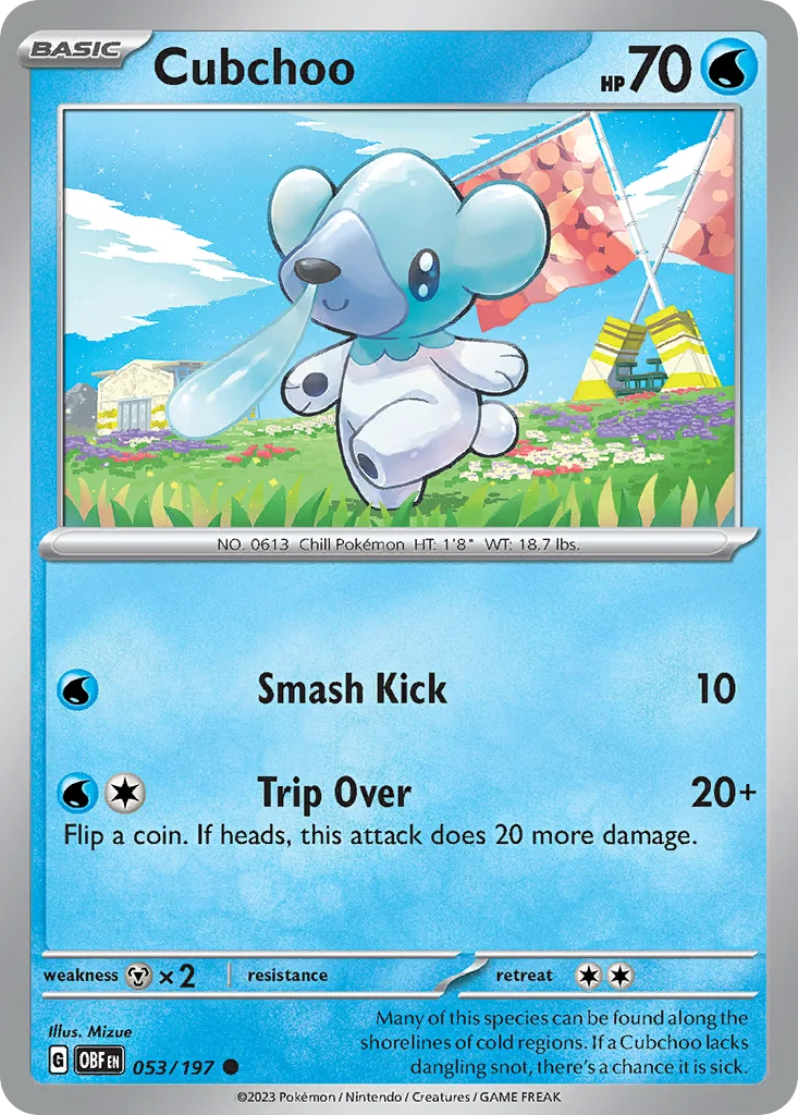 Cubchoo – Obsidian Flames nr 053/197 (Normal)