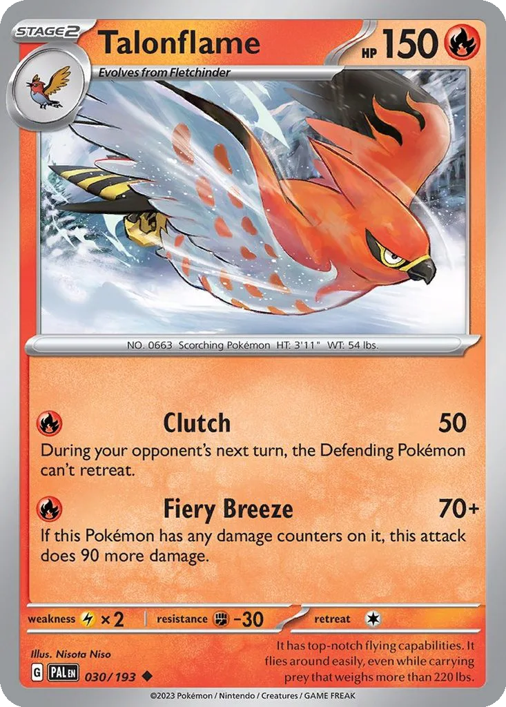 Talonflame – Paldea Evolved nr 030/193 (Normal)
