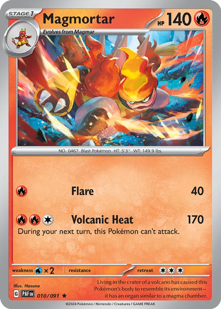 Magmortar – Paldean Fates nr 010/091 (Holo)
