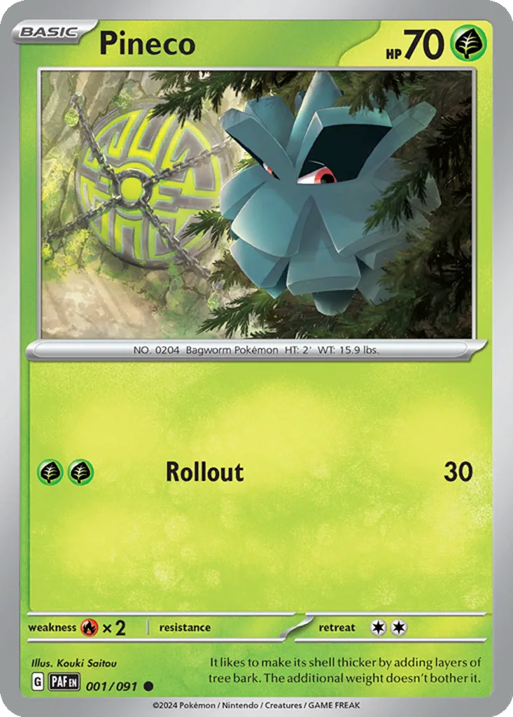Pineco – Paldean Fates nr 001/091 (Normal)