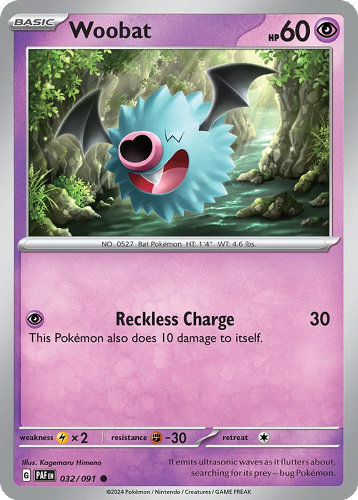 Woobat – Paldean Fates nr 032/091 (Normal)