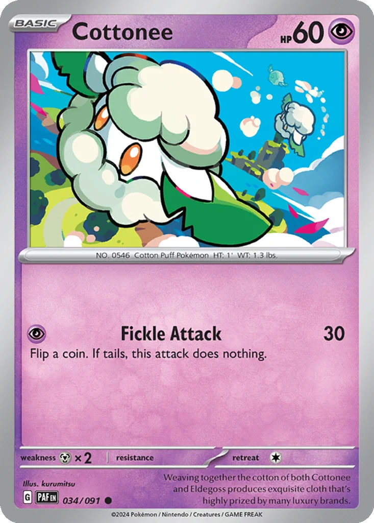 Cottonee – Paldean Fates nr 034/091 (Normal)