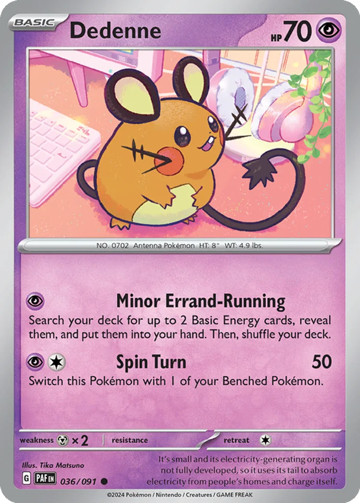 Dedenne – Paldean Fates nr 036/091 (Normal)