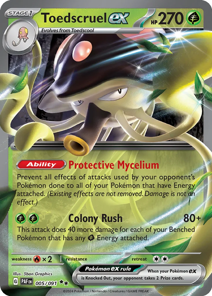 Toedscruel ex – Paldean Fates nr 005/091 (Holo)