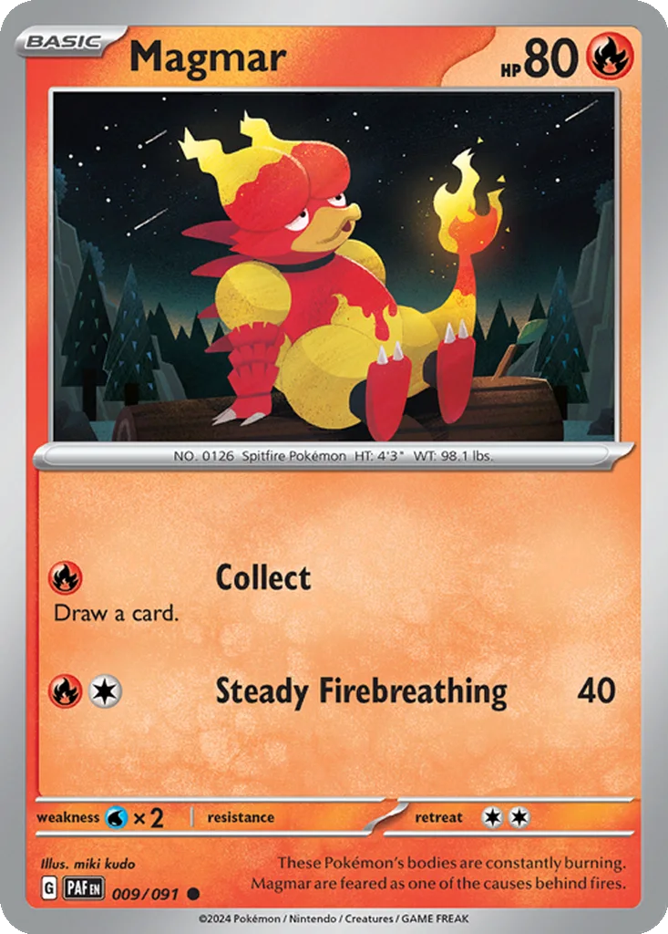 Magmar – Paldean Fates nr 009/091 (Normal)