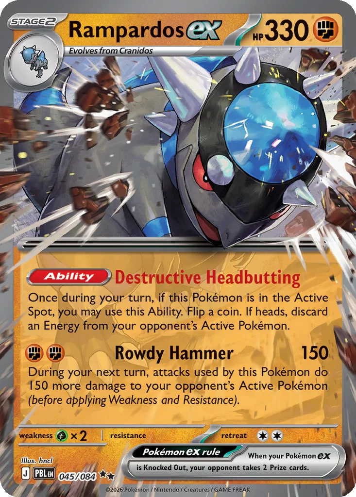 Rampardos ex – Pitch Black nr 045/084 (Holo)