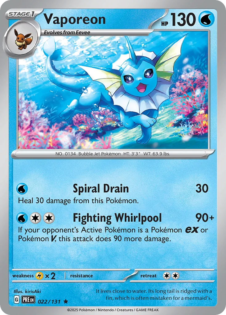 Vaporeon – Prismatic Evolutions nr 022/131 (Holo)