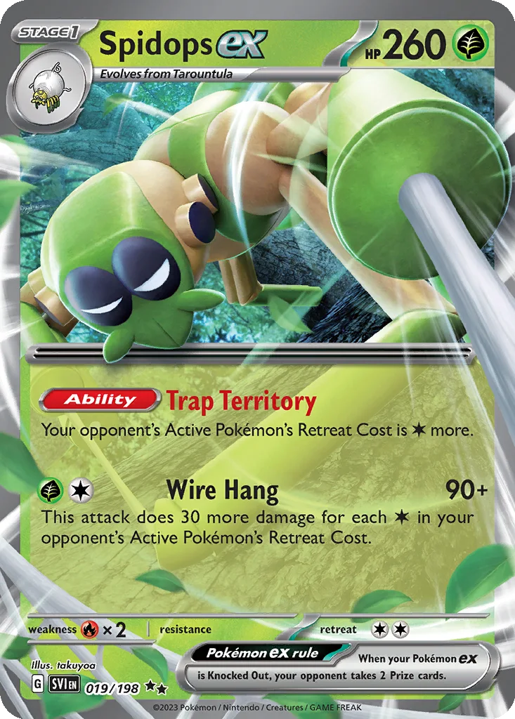 Spidops ex – Scarlet & Violet nr 019/198 (Holo)
