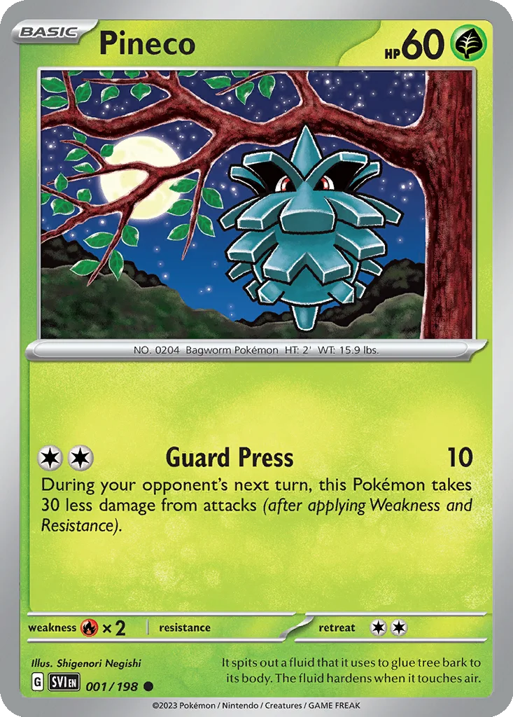 Pineco – Scarlet & Violet nr 001/198 (Normal)
