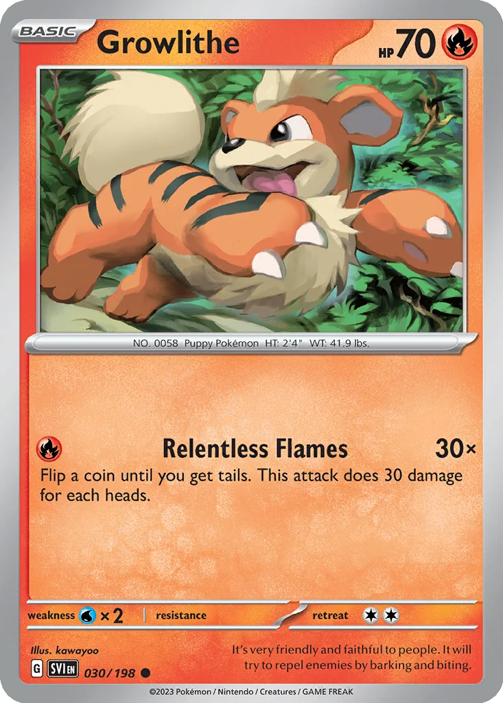 Growlithe – Scarlet & Violet nr 030/198 (Normal)