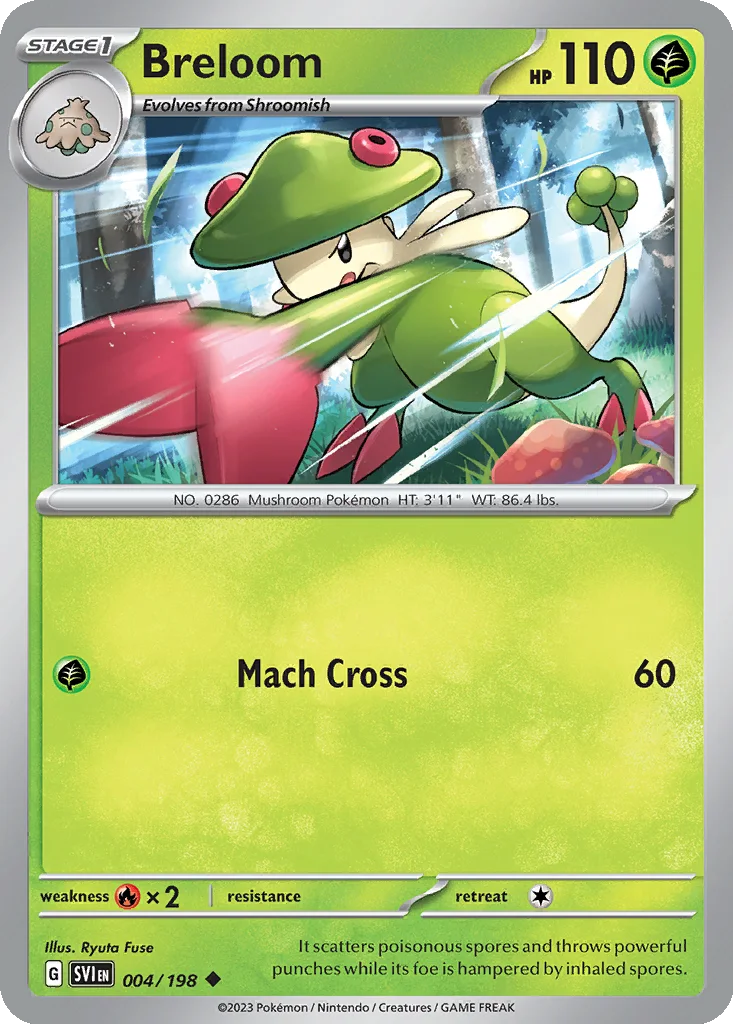 Breloom – Scarlet & Violet nr 004/198 (Normal)