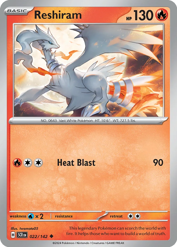 Reshiram – Stellar Crown nr 022/142 (Normal)