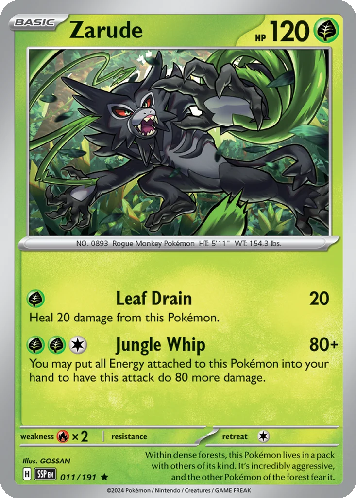 Zarude – Surging Sparks nr 011/191 (Holo)