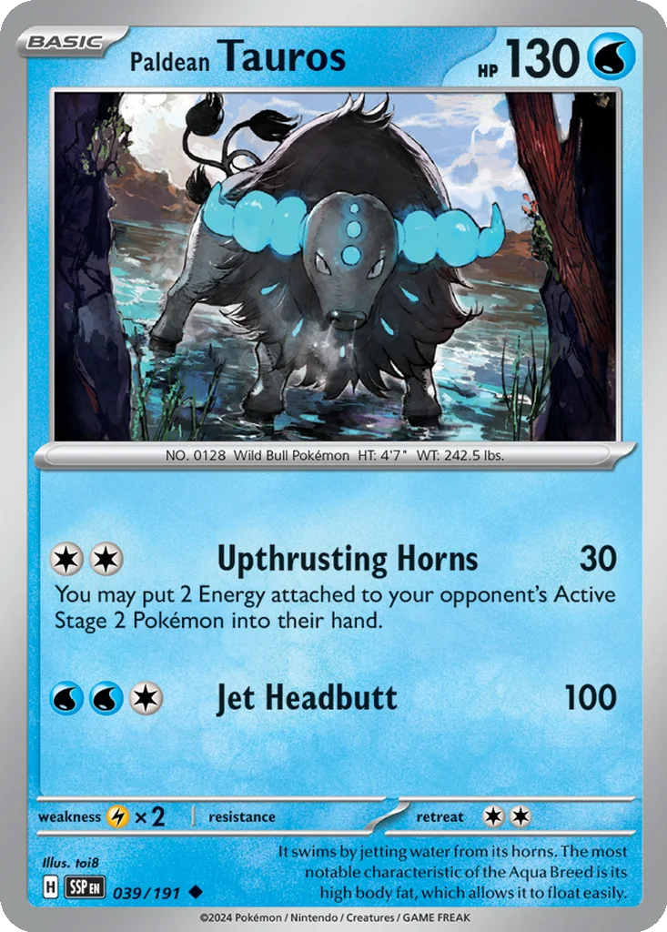 Paldean Tauros – Surging Sparks nr 039/191 (Normal)
