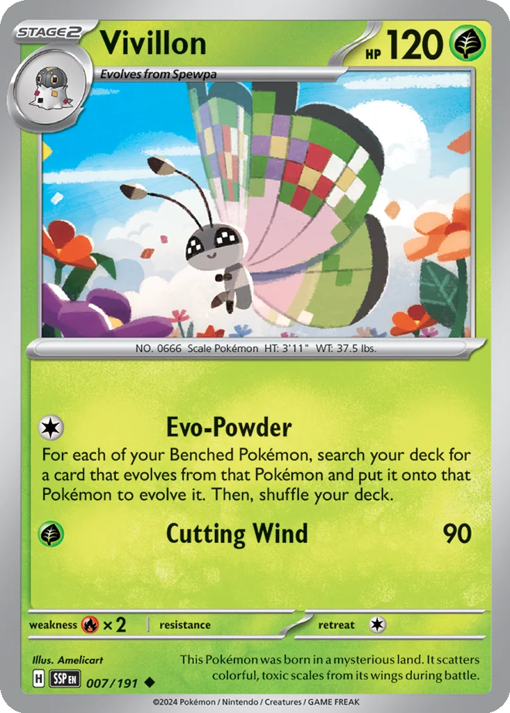 Vivillon – Surging Sparks nr 007/191 (Normal)