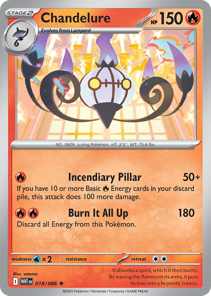 Chandelure – White Flare nr 018/086 (Holo)