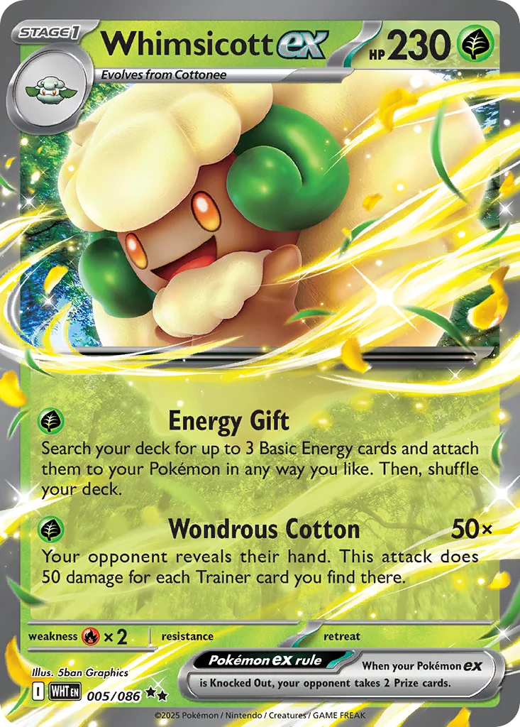 Whimsicott ex – White Flare nr 005/086 (Holo)